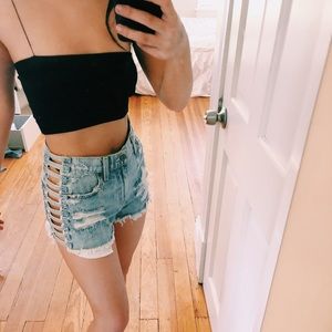 LF Carmar Ladder Denim Shorts